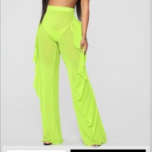 Fashion nova neon green cover up